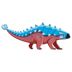 Ankylosaurus Dinosaur Transparent Sticker